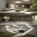 An underground bunker turned into a modern underground residence