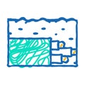 underground cable icon doodle illustration Royalty Free Stock Photo