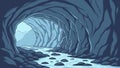 Underground cave river, spelunking and natural wonders vector design Generative AI Royalty Free Stock Photo