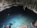 Underground Cenote in Yucatan Mexico