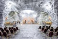 Underground Church inside Ocnele Mari salt mine near Ramicu Valcea, Romania