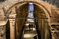 The underground cistern basilica sunken Yerebatan Saray is the largest by ancient Constantinople Royalty Free Stock Photo