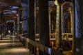 The underground cistern basilica sunken Yerebatan Sarayi is the largest by ancient Constantinople
