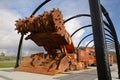 Underground coal mining machine on display