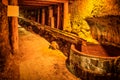 Underground corridor in a mine Royalty Free Stock Photo