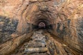 Underground corridor of Stachelberg artillery fortress Royalty Free Stock Photo