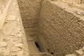 Underground entrance near the pyramid. Ancient buildings Royalty Free Stock Photo