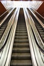 Underground escalator Royalty Free Stock Photo