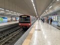 underground gallery of the Lisbon subway, SÃÂ£o SebastiÃÂ£o station.