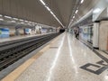 underground gallery of the Lisbon subway, SÃÂ£o SebastiÃÂ£o station.