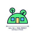 Underground house pixel perfect RGB color icon