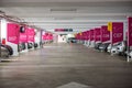 Underground interior garage parking lot with many cars Royalty Free Stock Photo