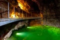 The underground lake in cave. Royalty Free Stock Photo