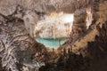 Underground lake in Dragon cave Cuevas del Drach, Mallorca, Spain Royalty Free Stock Photo