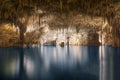 Underground lake in Dragon cave Cuevas del Drach, Porto Cristo, Mallorca, Spain