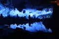 Underground lake in Reed Flute Caves in Guilin