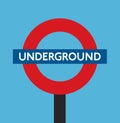 Underground london england flat design