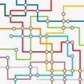 Underground Metro Map Seamless Pattern Background. Vector