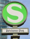 The Underground metro S-Bahn train station sign Symbo Royalty Free Stock Photo