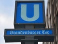 Underground metro U-Bahn train station sign Symbol Royalty Free Stock Photo