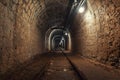 Underground mine passage angle shot Royalty Free Stock Photo