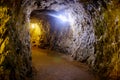 Underground mine passage with light Royalty Free Stock Photo