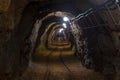 Underground mine passage angle shot Royalty Free Stock Photo