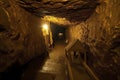 Underground mine tunnel, mining industry Royalty Free Stock Photo