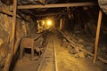 Underground mine tunnel, mining industry Royalty Free Stock Photo