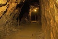 Underground mine tunnel, mining industry Royalty Free Stock Photo