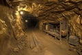 Underground mine tunnel, mining industry Royalty Free Stock Photo