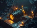 Underground Mining Facility with Large Tunnel Bore Royalty Free Stock Photo