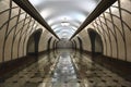 Underground modern walkway interior Almaty Kazakhstan Royalty Free Stock Photo
