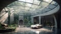 Underground Oasis: Luxury Home with Skylights and Self-Driving Car