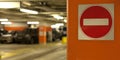 Underground parking with cars. Royalty Free Stock Photo