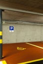 Underground parking, disabled