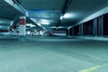 Underground parking garage interior Royalty Free Stock Photo