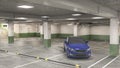 Underground parking, incorrectly parked car