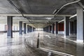Underground parking is located under the residential building. A place for parking and storage of personal vehicles of residents Royalty Free Stock Photo