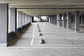 Underground parking located under the residential building. Storage place for personal transport for city residents Royalty Free Stock Photo