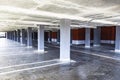 Underground parking located under the residential building. Storage place for personal transport for city residents Royalty Free Stock Photo