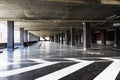 Underground parking located under the residential building. Storage place for personal transport for city residents Royalty Free Stock Photo