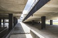 Underground parking located under the residential building. Storage place for personal transport for city residents Royalty Free Stock Photo