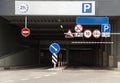 Underground parking lot Royalty Free Stock Photo