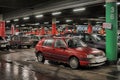 Underground parking in the shopping center