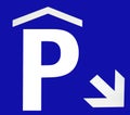 Underground parking sign