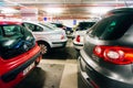 Underground parking, University Square, Bucharest, Romania Royalty Free Stock Photo