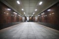 Underground passage with lights Royalty Free Stock Photo