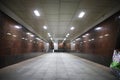 Underground passage with lights Royalty Free Stock Photo