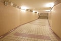 Underground passage at a metro railway station Royalty Free Stock Photo